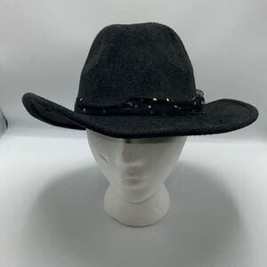 STEVE MADDEN Dark Grey Wool Blend Felted Tulle Trim Fedora Hat- OS NWT